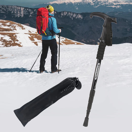 WEST TUNE Outdoor Folding Trekking Pole | 4-Section Portable Walking Stick for Hiking