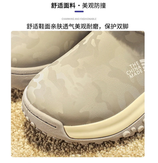 Furry Children Snow Boots Fashion Camouflage Girl Boy Velvet Thickened Non-slip Wear-resistant Elastic Comfort Child Cotton Shoe