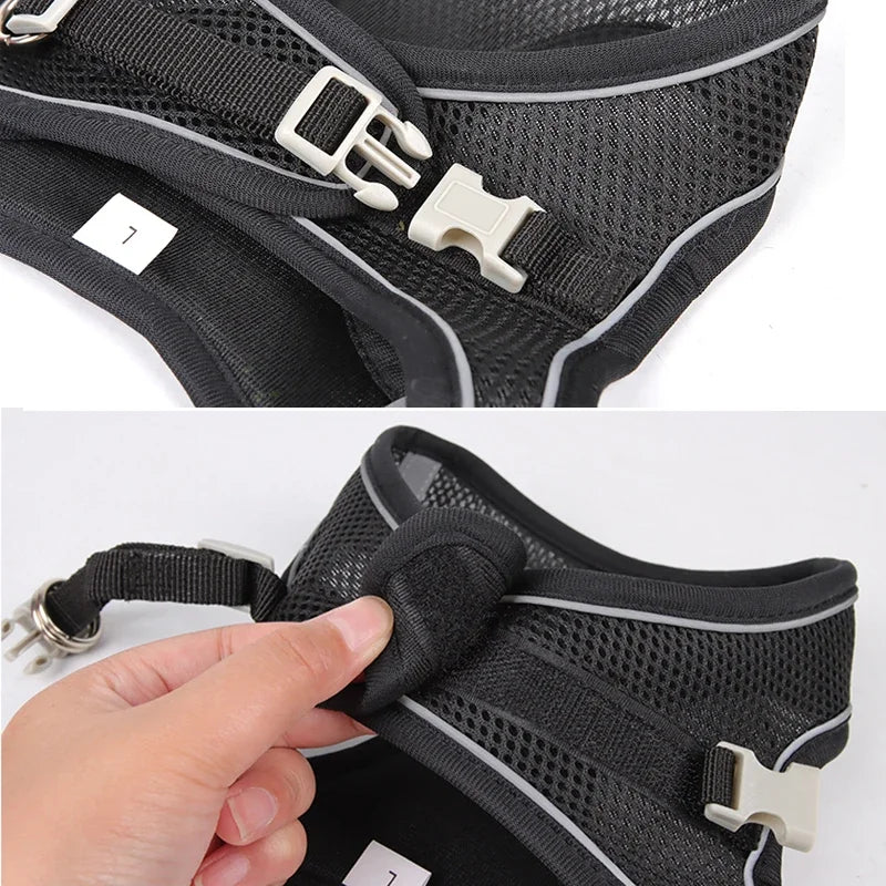 Load image into Gallery viewer, Adjustable Harness Set Soft, Reflective Control for Small Dogs &amp; Cats
