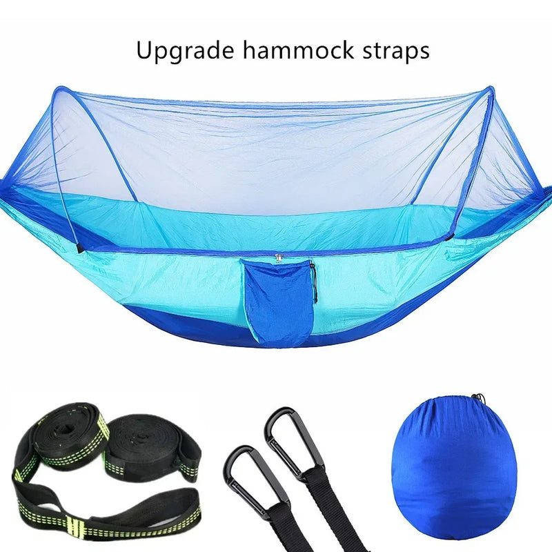Load image into Gallery viewer, 2023 Lightweight Camping Hammock with Pop-Up Mosquito Net – Portable Parachute Hammock for Outdoor Sleeping, Travel &amp; Hiking
