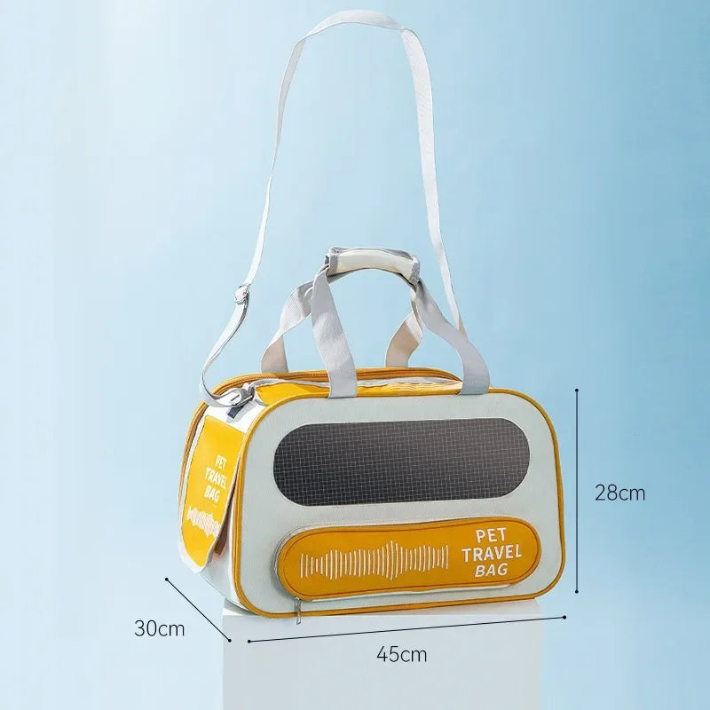 Load image into Gallery viewer, Foldable Pet Backpack Carrier Breathable Travel Bag for Cats &amp; Small Dogs
