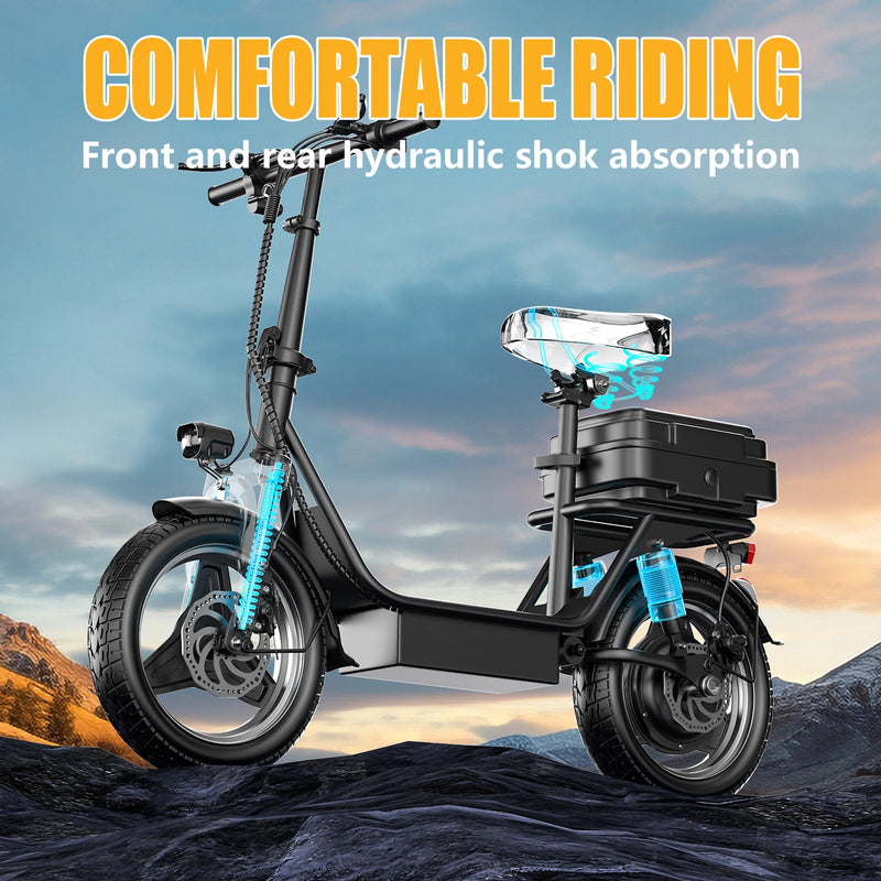 Load image into Gallery viewer, 13Ah Electric Bike Long Range 20MPH Folding Electric Bike for Adults Men Women Foldable Ebike City Urban Commuting Bicycles
