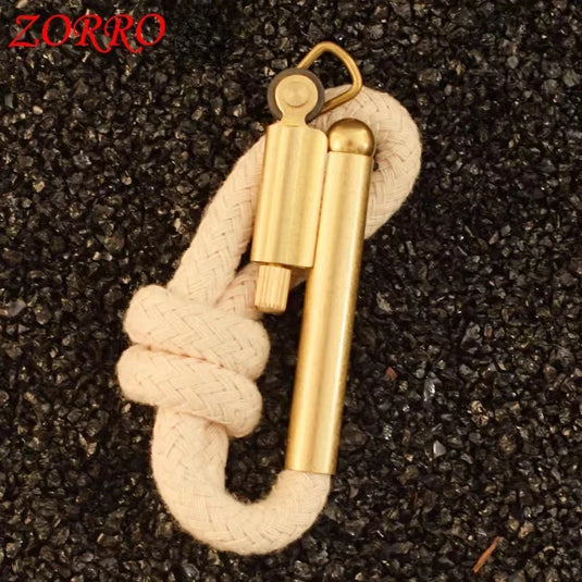 ZORRO Brass Kerosene Lighter Vintage Grinding Wheel Ignition Outdoor Stable Camping Survival Stable Fire Source Essential Gadget