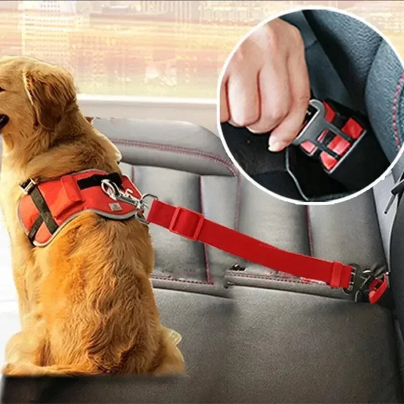 Load image into Gallery viewer, Solid Color Two-in-one Pet Car Seat Belt Nylon Lead Leash Backseat Safety Belt Adjustable Dogs Harness Collar Pet Accessories
