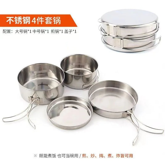 Outdoor Cookware Portable Outdoor Tools Camping Set Picnic Equipment Boiling Pot Set Outdoor Picnic Cookware Pot