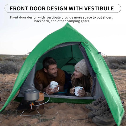 Naturehike Cloud Up 2-Person Ultralight Camping Tent – Waterproof, Easy Setup Backpacking Shelter for Hiking & Beach Adventures