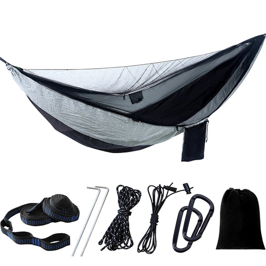 Double/Single Camping Hammock with Mosquito Net & Tree Straps