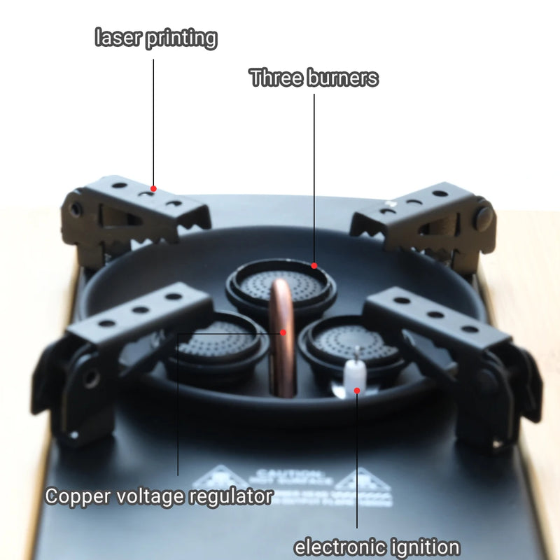 Load image into Gallery viewer, Pandatour Camping IGT Gas Stove | Easy Equipped 0.5-Unit Portable Hiking Stove 6500W
