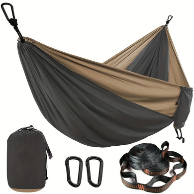 Premium Double Hammock for Couples – Includes Tree Straps & Carabiners for Easy Setup