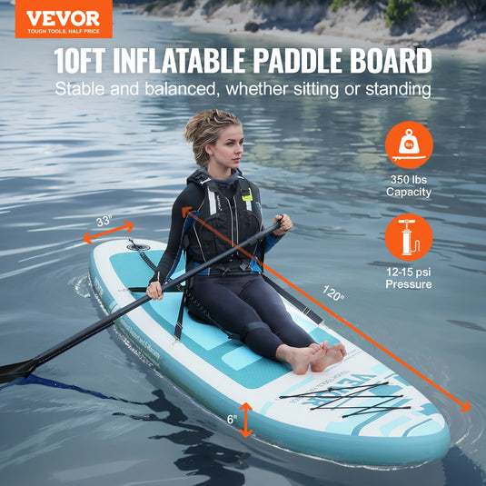 VEVOR Inflatable Stand Up Paddle Board 10' x 33