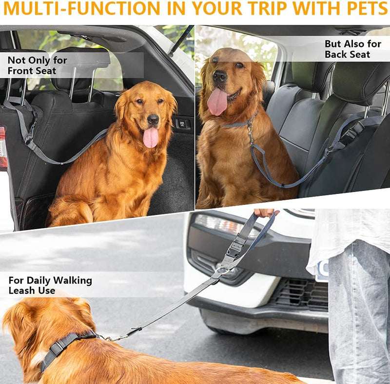 Load image into Gallery viewer, Two-in-one Nylon Adjustable Dogs Harness Collar Pet dog Accessories Pet Car Seat Belt Lead Leash Backseat Safety Belt
