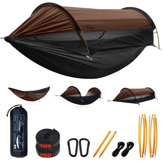 2-Person Hammock with Net & Sunshade – Lightweight Outdoor Camping Setup