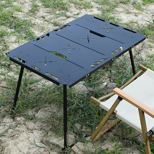 Folding Tactical Camping Table | Adjustable Height Aluminum Alloy | IGT Side Rack Outdoor Desk