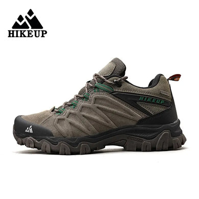 HIKEUP Men’s Leather Hiking Shoes – Durable Outdoor Trekking and Climbing Sneakers