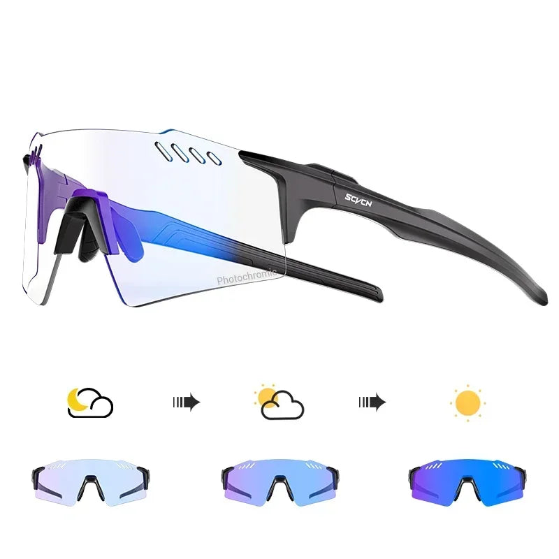 Load image into Gallery viewer, SCVCN Photochromic Cycling Sunglasses – Intelligent Vision for Every Adventure
