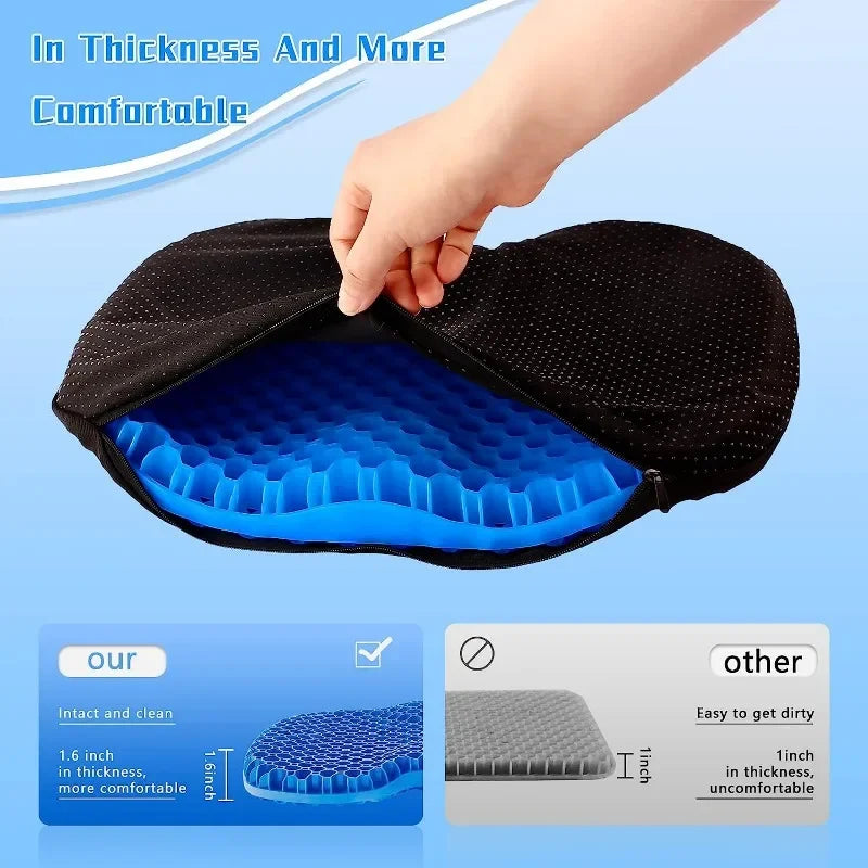 Load image into Gallery viewer, Anti Slip Padded Kayak Gel Seat Cushion Thick Waterproof Pad with Non-Slip Cover for Kayaking Fishing Boat Rafting Accessories
