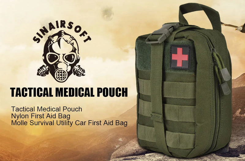 Load image into Gallery viewer, SINAIRSOFT Tactical First Aid Kit Medical Kit Emergency Outdoor Camping Emergency Survival Tool Military Storage Bag Molle Pouch
