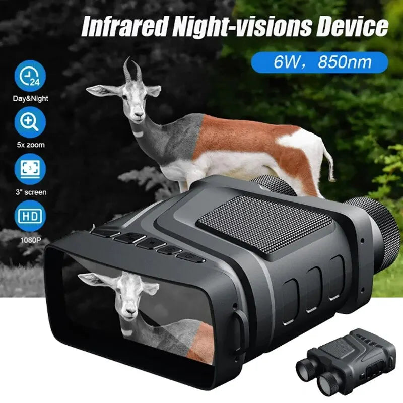 Load image into Gallery viewer, R12 5X Zoom Digital Infrared Night Vision Binocular Telescope for Hunting Camping Professional 300M Night Vision Device
