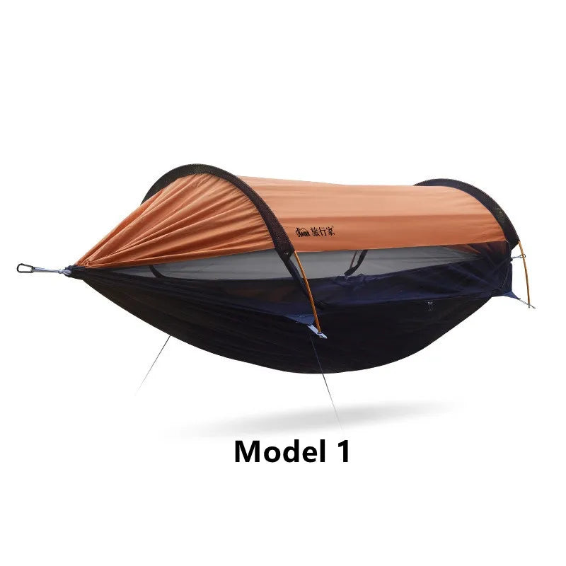 Load image into Gallery viewer, Traveler 2.0 Double Hammock with Mosquito Net &amp; Sunshade – 270x140cm
