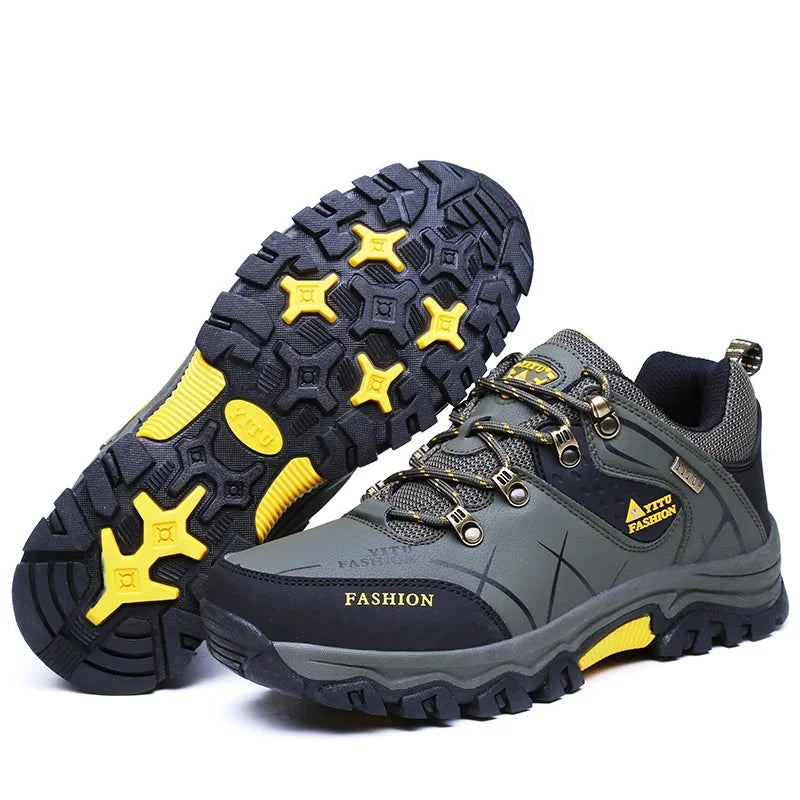 Load image into Gallery viewer, New Men Hiking Shoe Climbing Trekking Men Leather Outdoor Sneakers Male Size 48 Autumn Sports Shoes
