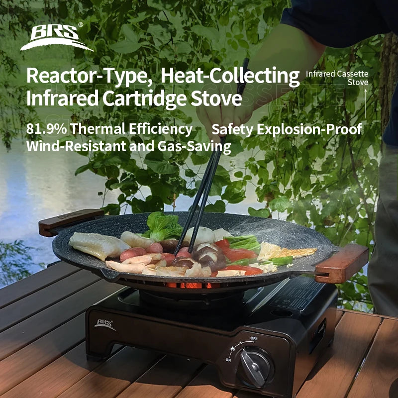 Load image into Gallery viewer, BRS Quick Heat Wind-Resistant Infrared Cartridge Gas Camping Stove | Portable Burner
