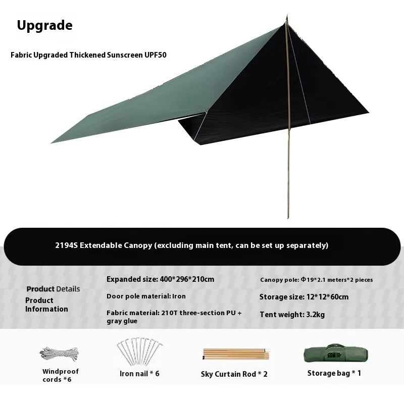 Load image into Gallery viewer, 21945 Extendable Canopy with product details on a white background
