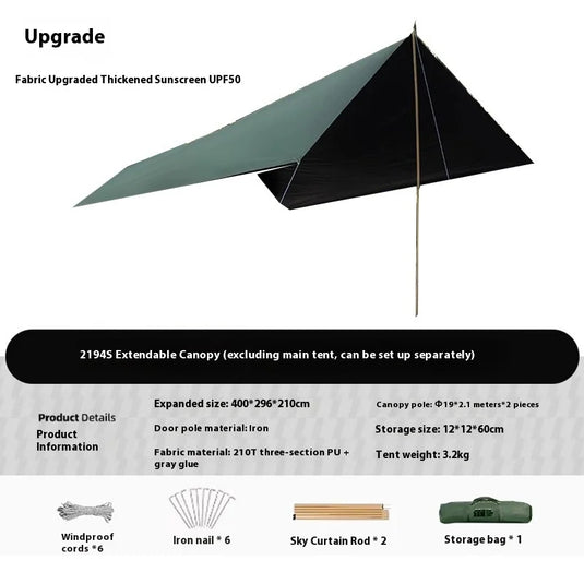 21945 Extendable Canopy with product details on a white background