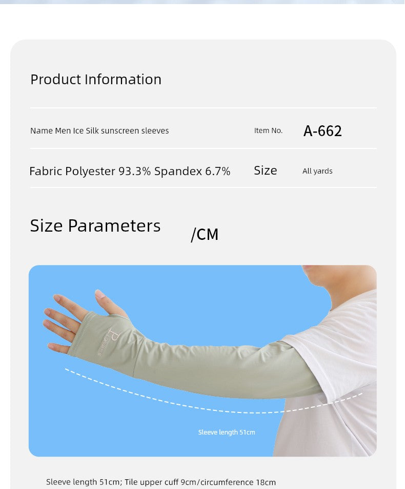 Load image into Gallery viewer, Men Ice Silk Long Widened Ice Sleeve Summer Plus Size Loose Sun Protection Oversleeve UV Protection Sleeves Arm Oversleeve
