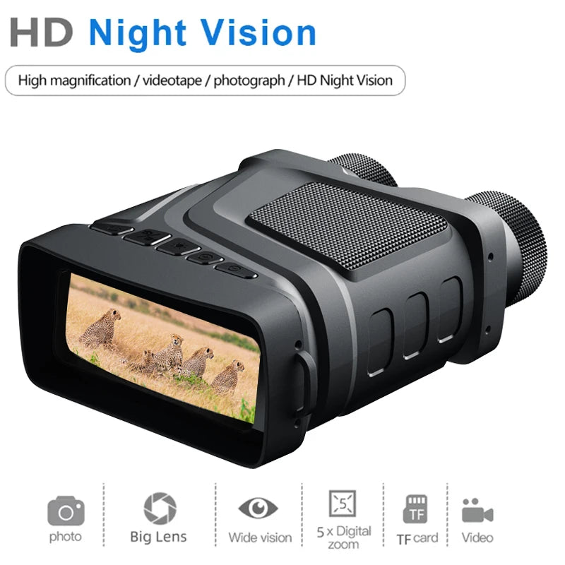 Load image into Gallery viewer, R12 5X Zoom Digital Infrared Night Vision Binocular Telescope for Hunting Camping Professional 300M Night Vision Device
