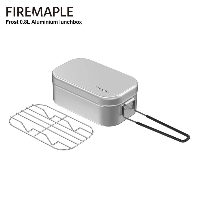 Load image into Gallery viewer, Fire-Maple Frost Lunch Box Lightweight Foldable Camping Bento Box Aluminium with Steaming Rack Heatable Picnic Cookware 800ML
