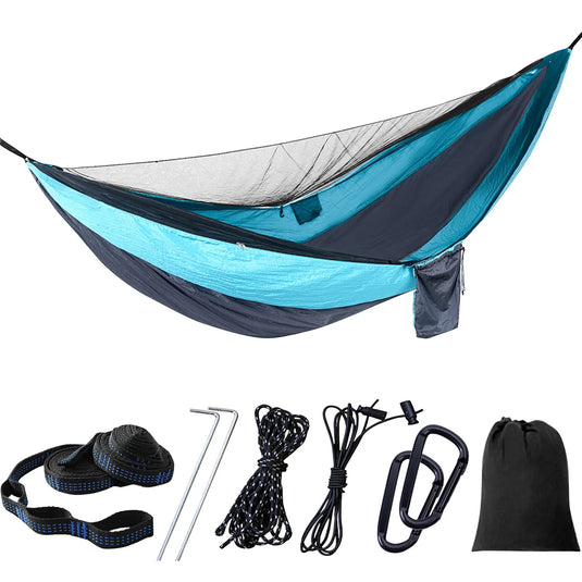 Double/Single Camping Hammock with Mosquito Net & Tree Straps