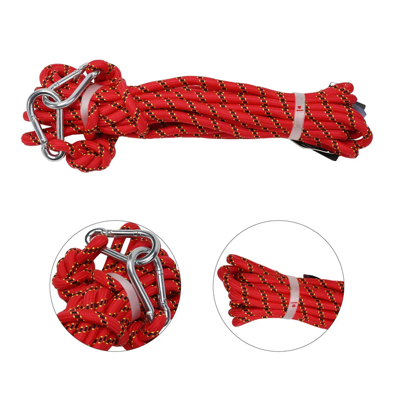 Load image into Gallery viewer, Safety Rope Rock Climbing Rope 10M 10mm Equipment Polyester Red/Bule Static Thick Knit Tree Wall High Performance
