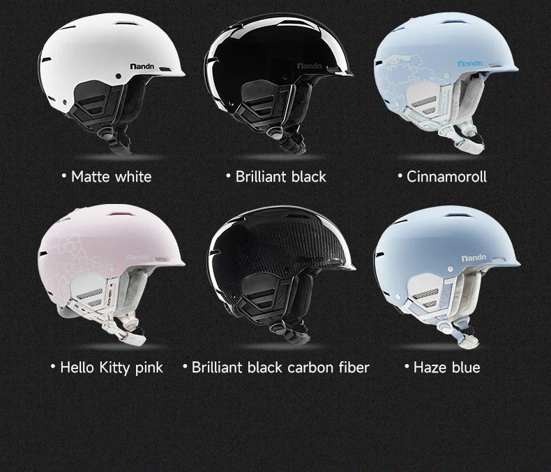 Load image into Gallery viewer, NANDN Ski Helmet Snowboard Carbon Fiber Anti-Collision Helmet Adult Ski Equipment Motorcycle Snow Helmet
