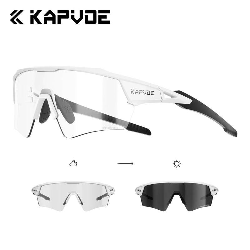Load image into Gallery viewer, Kapvoe Photochromic Cycling Sunglasses – Adaptive Vision, Elevated Performance
