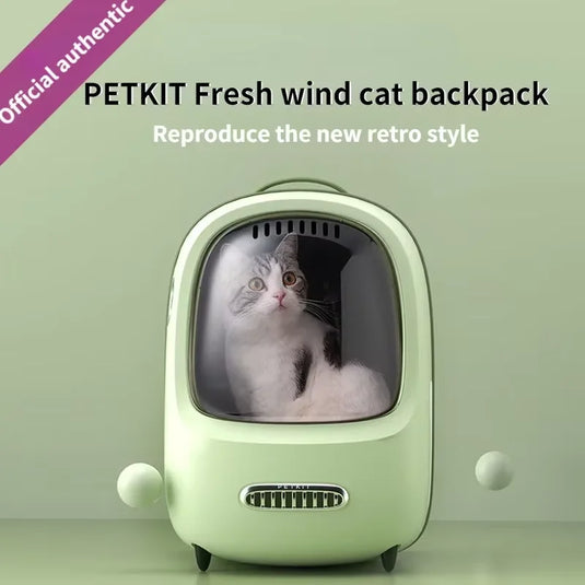 Foldable Pet Backpack Carrier Breathable Travel Bag for Cats & Small Dogs