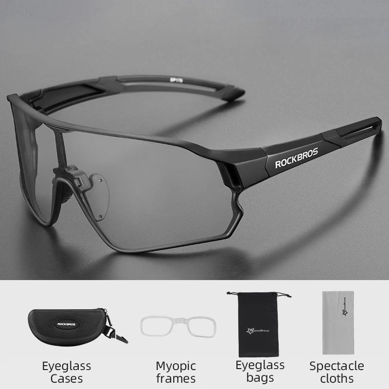 Load image into Gallery viewer, ROCKBROS Polarized Cycling Glasses – Photochromic UV400 Road &amp; MTB Sports Eyewear
