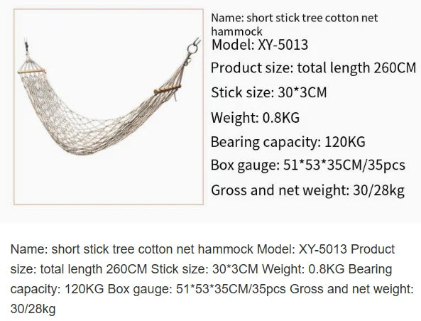Load image into Gallery viewer, Anti-Rollover Cotton Rope Hammock – Outdoor Camping Swing for Adults &amp; Kids
