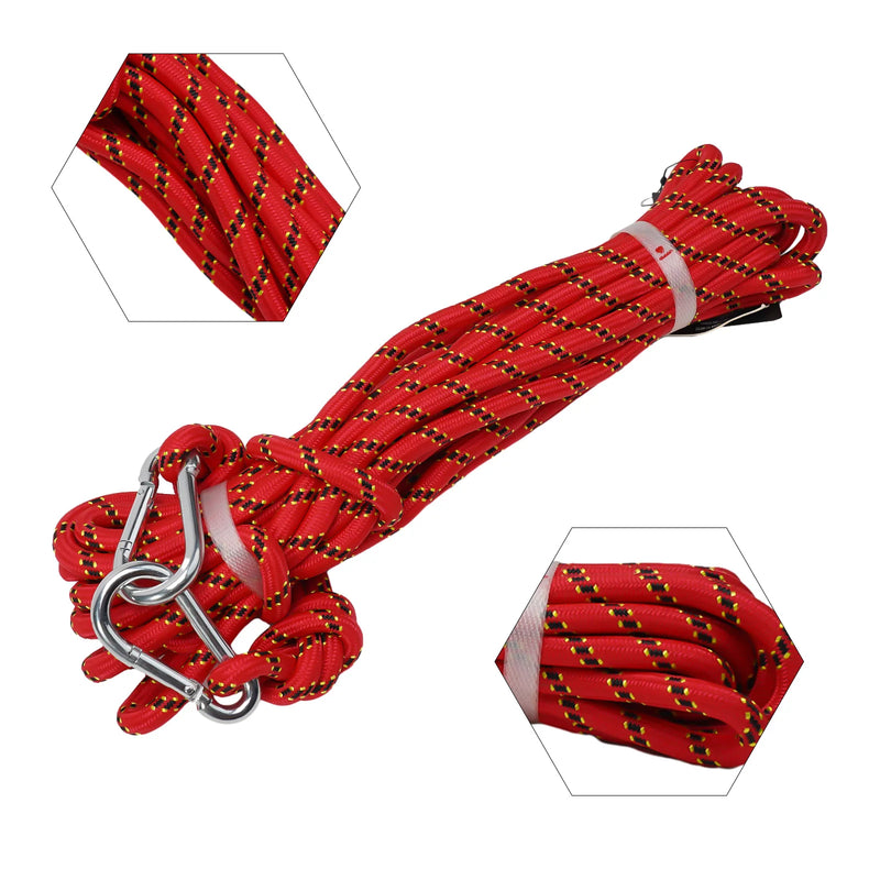 Load image into Gallery viewer, Safety Rope Rock Climbing Rope 10M 10mm Equipment Polyester Red/Bule Static Thick Knit Tree Wall High Performance
