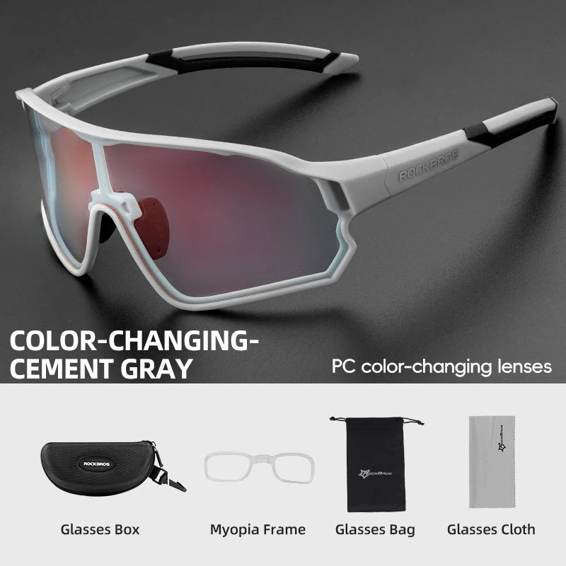 Load image into Gallery viewer, ROCKBROS Polarized Cycling Glasses – Photochromic UV400 Road &amp; MTB Sports Eyewear
