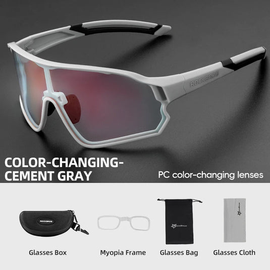 ROCKBROS Polarized Cycling Glasses – Photochromic UV400 Road & MTB Sports Eyewear