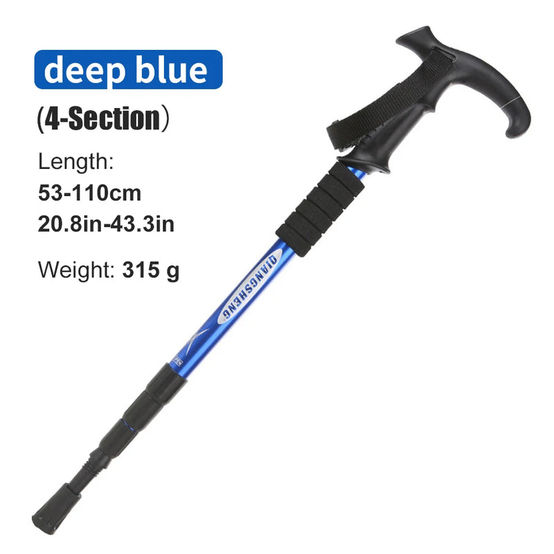 Load image into Gallery viewer, WEST TUNE Outdoor Folding Trekking Pole | 4-Section Portable Walking Stick for Hiking
