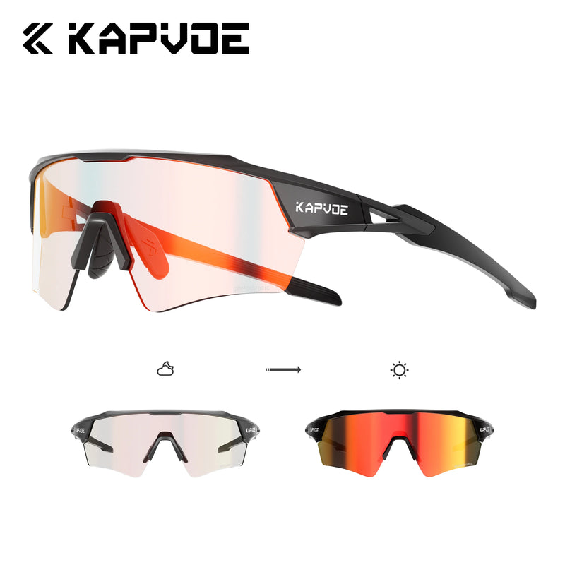 Load image into Gallery viewer, Kapvoe Photochromic Cycling Sunglasses – Adaptive Vision, Elevated Performance
