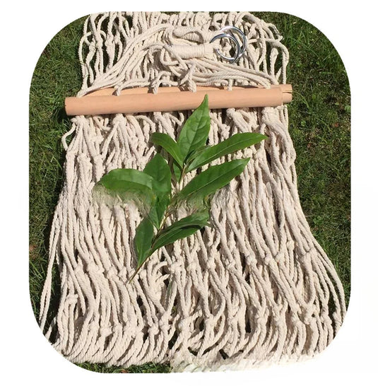 Anti-Rollover Cotton Rope Hammock – Outdoor Camping Swing for Adults & Kids