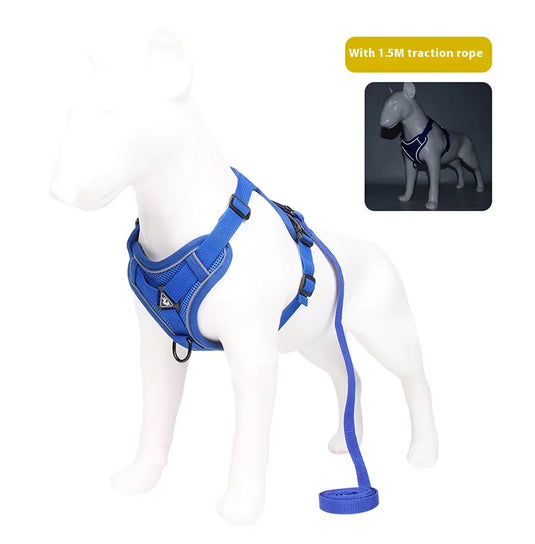 Reflective Breathable Dog Harness Vest Lightweight, Adjustable Safety for Small to Medium Dogs