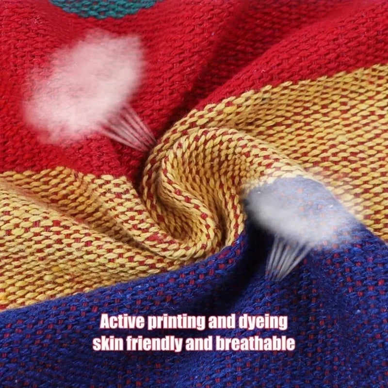 Load image into Gallery viewer, Heavy-Duty Canvas Hammock Chair – 200KG Capacity, Striped Design, with Storage Bag
