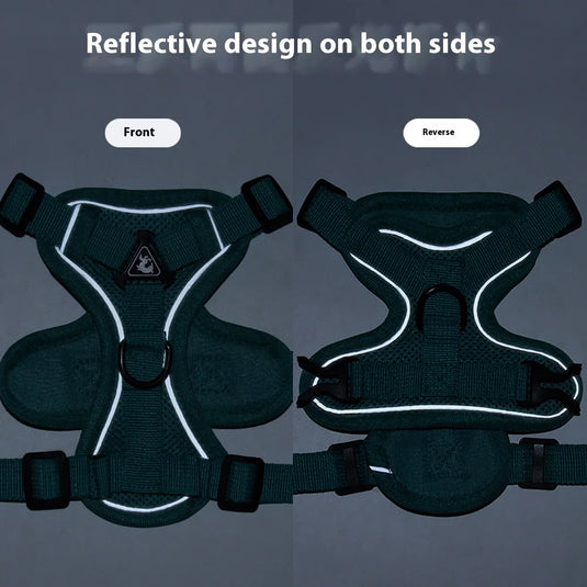 Reflective Breathable Dog Harness Vest Lightweight, Adjustable Safety for Small to Medium Dogs