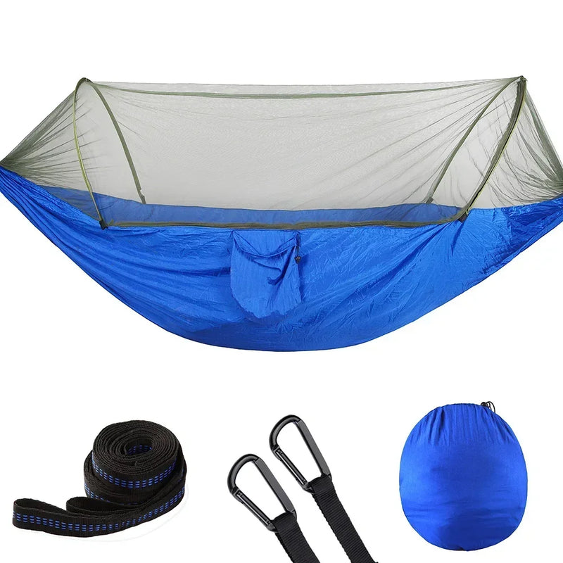Load image into Gallery viewer, 2023 Lightweight Camping Hammock with Pop-Up Mosquito Net – Portable Parachute Hammock for Outdoor Sleeping, Travel &amp; Hiking
