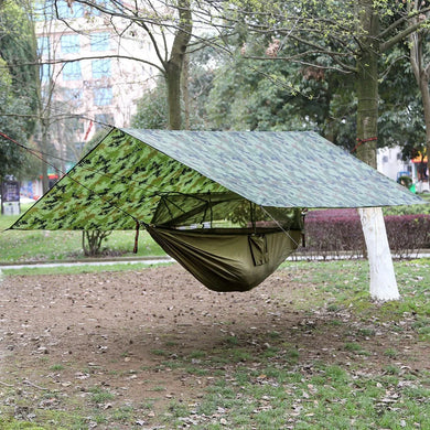 Camping Hammock with Mosquito Net & Rainfly – All-in-One Sunshade Shelter for Outdoor Comfort