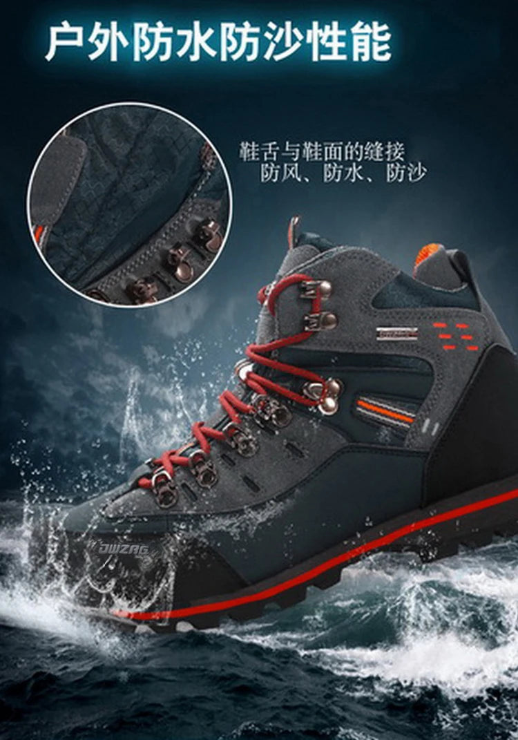 Load image into Gallery viewer, Men&#39;s Sneakers Waterproof Hiking Boots Outdooor Autumn Winter Trekking Mountain Shoes Keep Warm Ankle Boots Tenis Masculino
