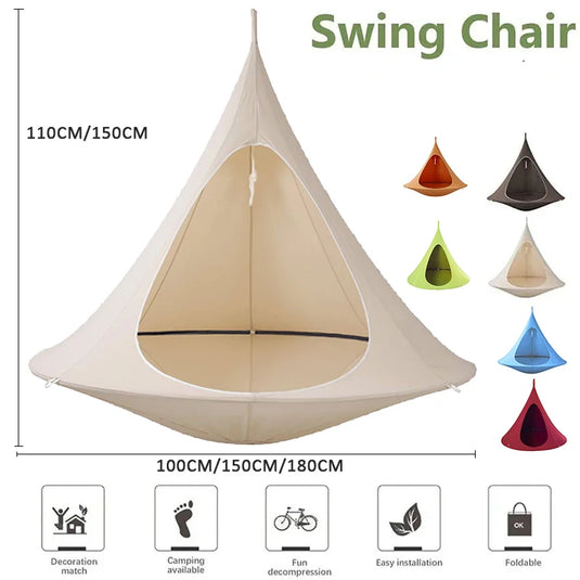 Waterproof Hanging Hammock Swing Chair – Outdoor Travel & Terrace Use